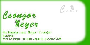 csongor meyer business card